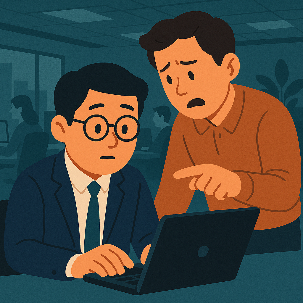 파일 손상에 대한 걱정을 친구가 설명하고 있다.
